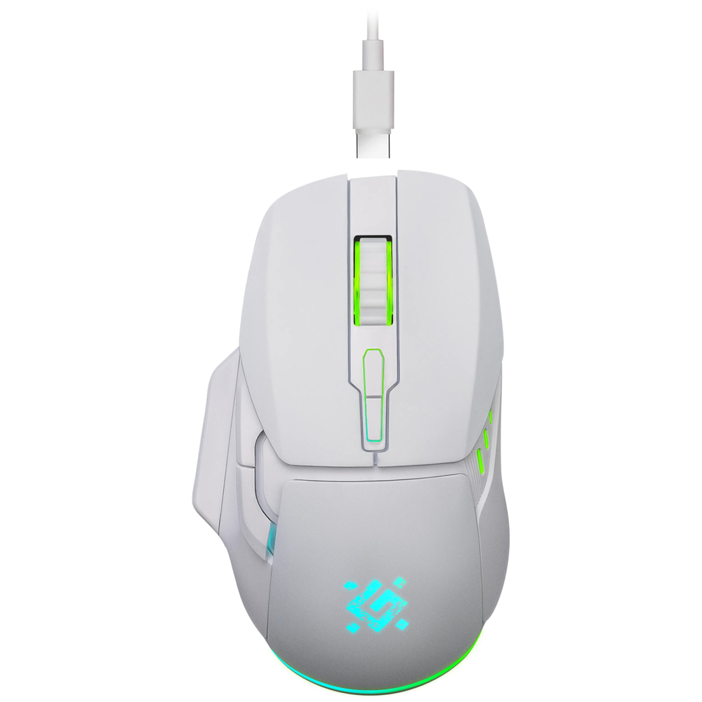 Мышь Defender Stix GM-009 игровая, беспроводная,7 кнопок, 3200 dpi, 500 мАч, белая