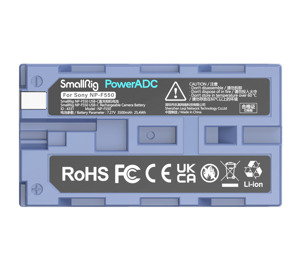 Аккумулятор для видеокамеры SmallRig NP-F550 3500 мА/ч