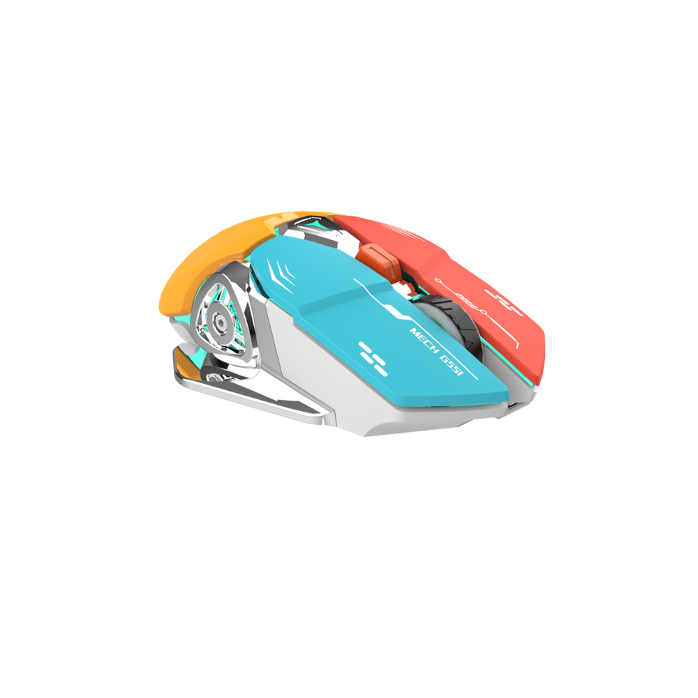 Беспроводная игровая мышь Run Energy G-551-D белый, желтый, красный, синий