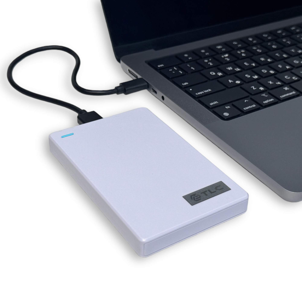 Внешний жесткий диск TLC Slim Portable, Портативный HDD 2,5" 320 Gb USB 3.0, Белый
