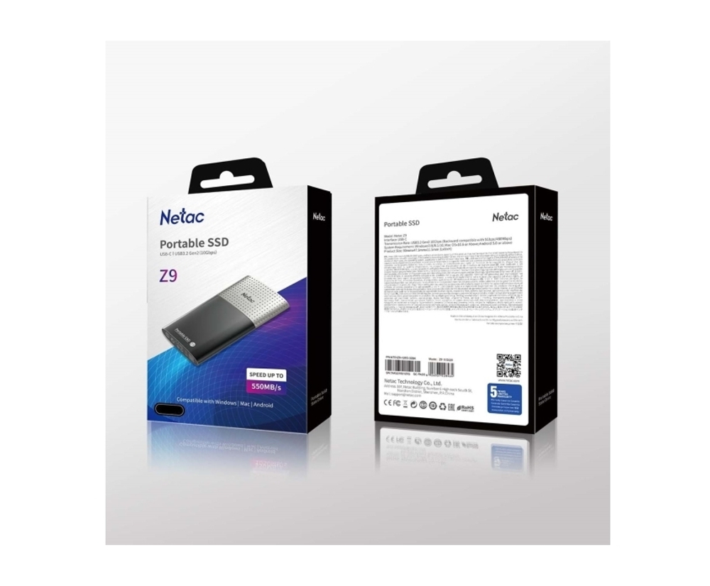 Внешний SSD диск Netac Z9 500ГБ (NT01Z9-500G-32BK)