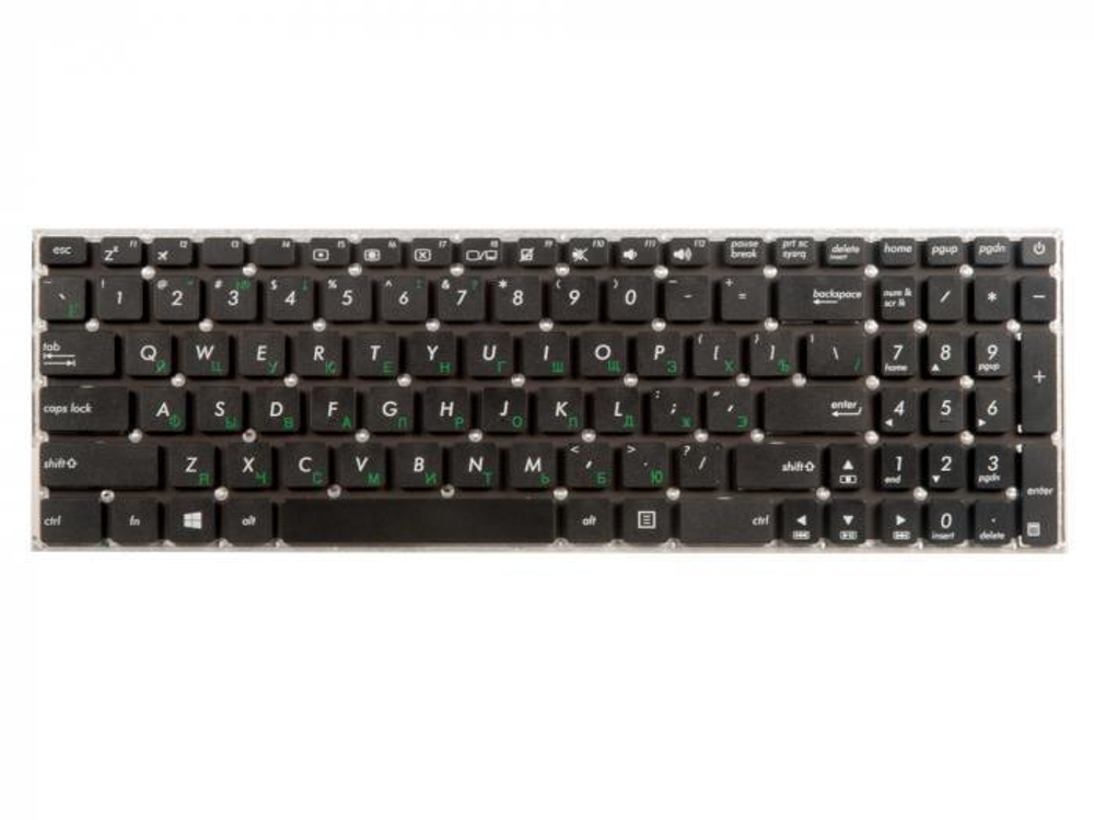 Клавиатура для Asus (ZeepDeep Haptic) black, no frame, гор. Enter