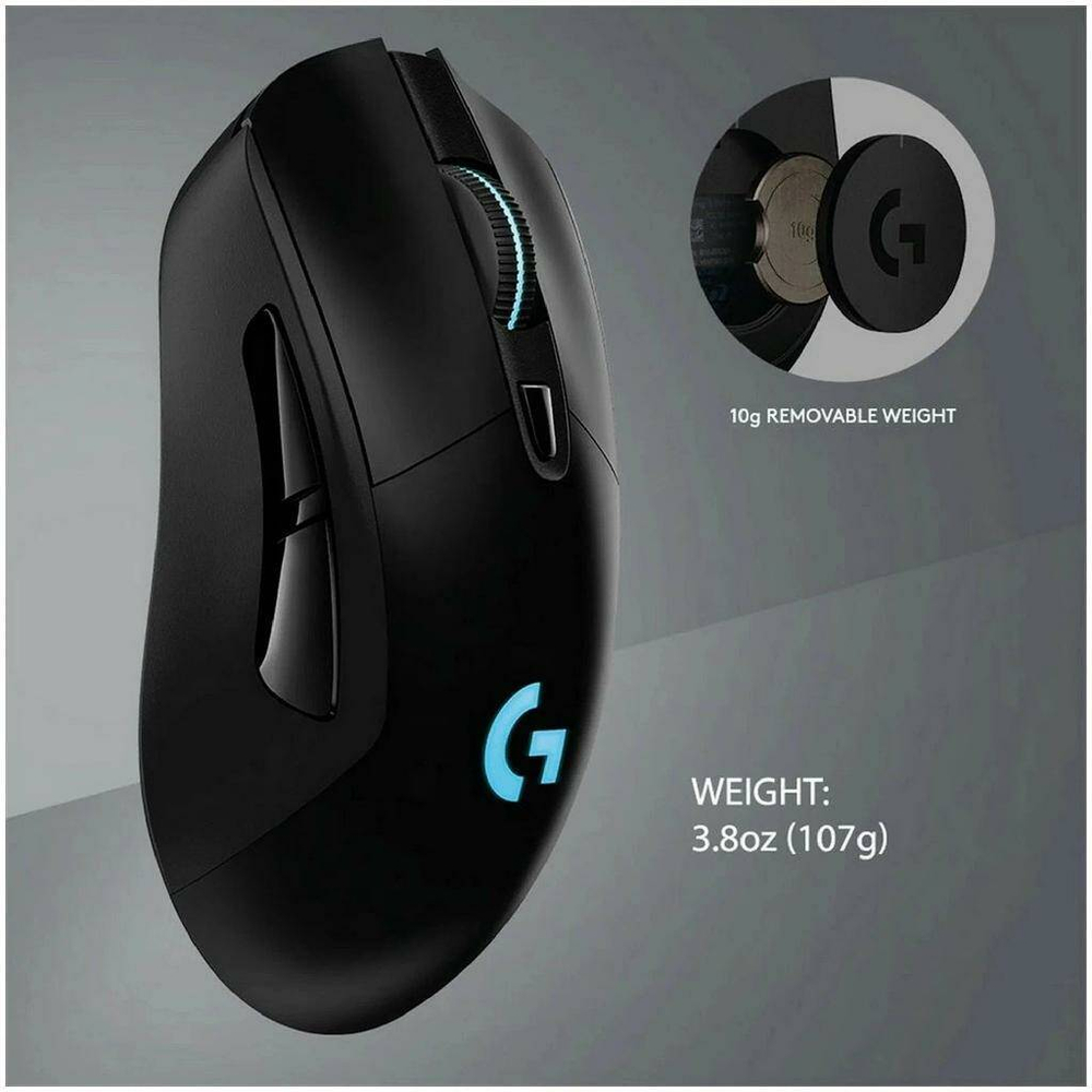 Беспроводная игровая мышь Logitech G703 OPT Lightspeed HERO Gaming черный (910-005641)