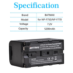 Аккумулятор для видеокамеры BATMAX NP-F750 5200 мА/ч