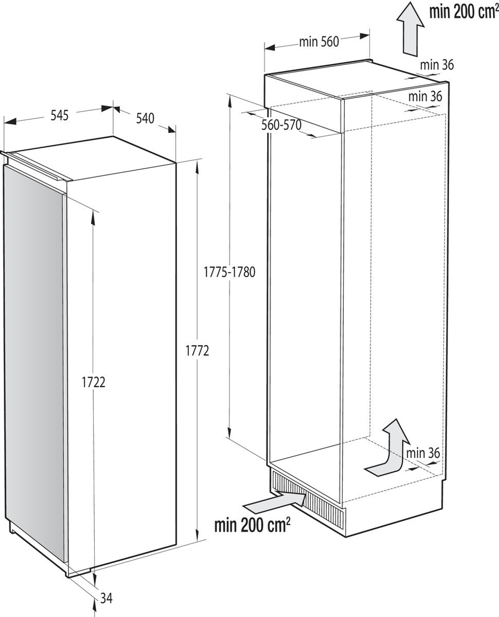 Встраиваемая морозильная камера Gorenje FNI4181E1