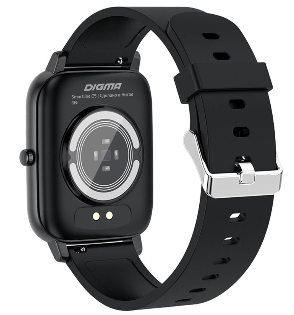 Умные часы Digma Smartline E5 черный (E5B)