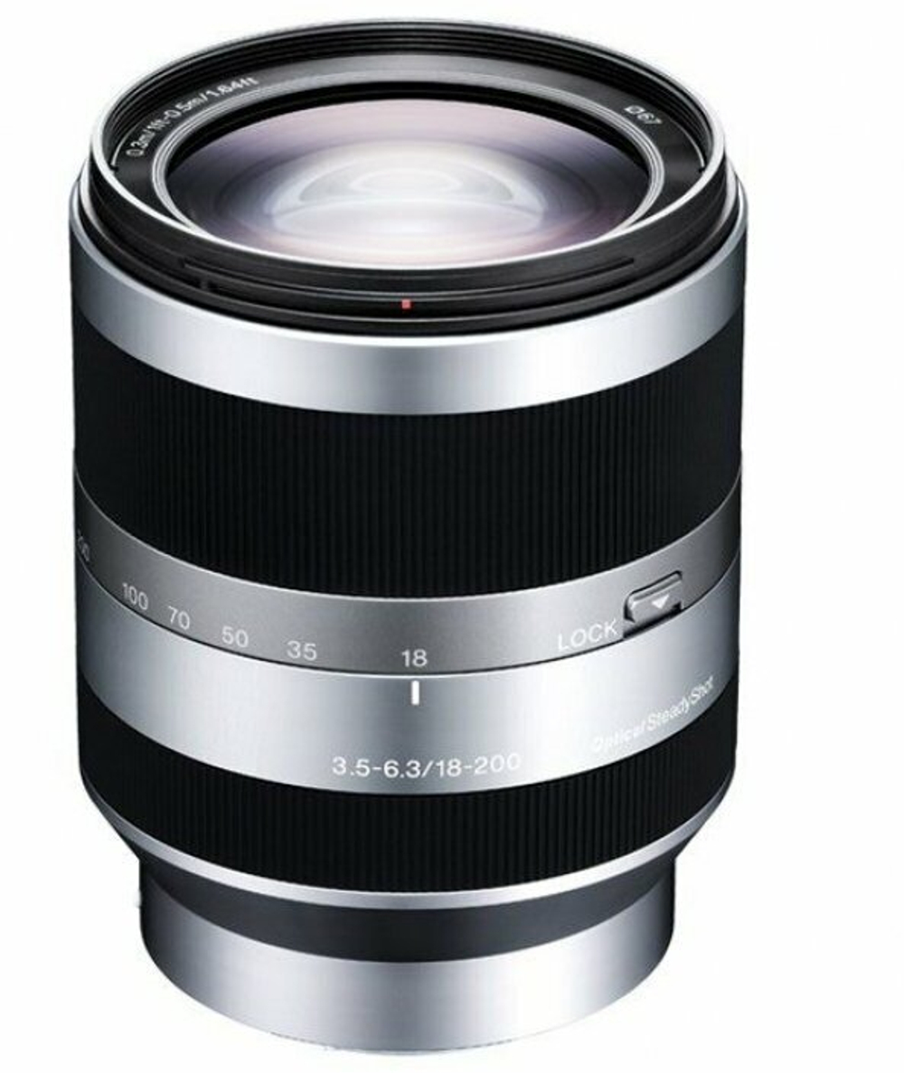 Объектив Sony 18-200mm f/3.5-6.3 E SEL-18200 серебристый