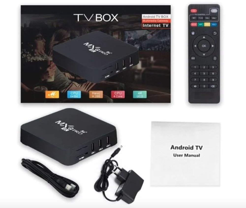 Smart-TV приставка MXQ Pro 4K 5G 4GB 64GB  (Черный)