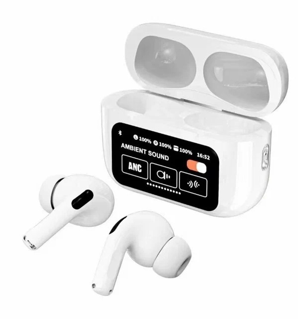 Беспроводные наушники W&O Pods 2 с Экраном белые 2314320