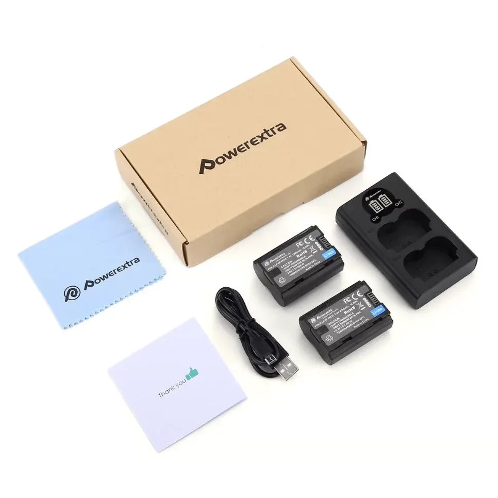 Аккумулятор Powerextra NP-W235, 2 шт + зарядное устройство FJ-W235USB-B