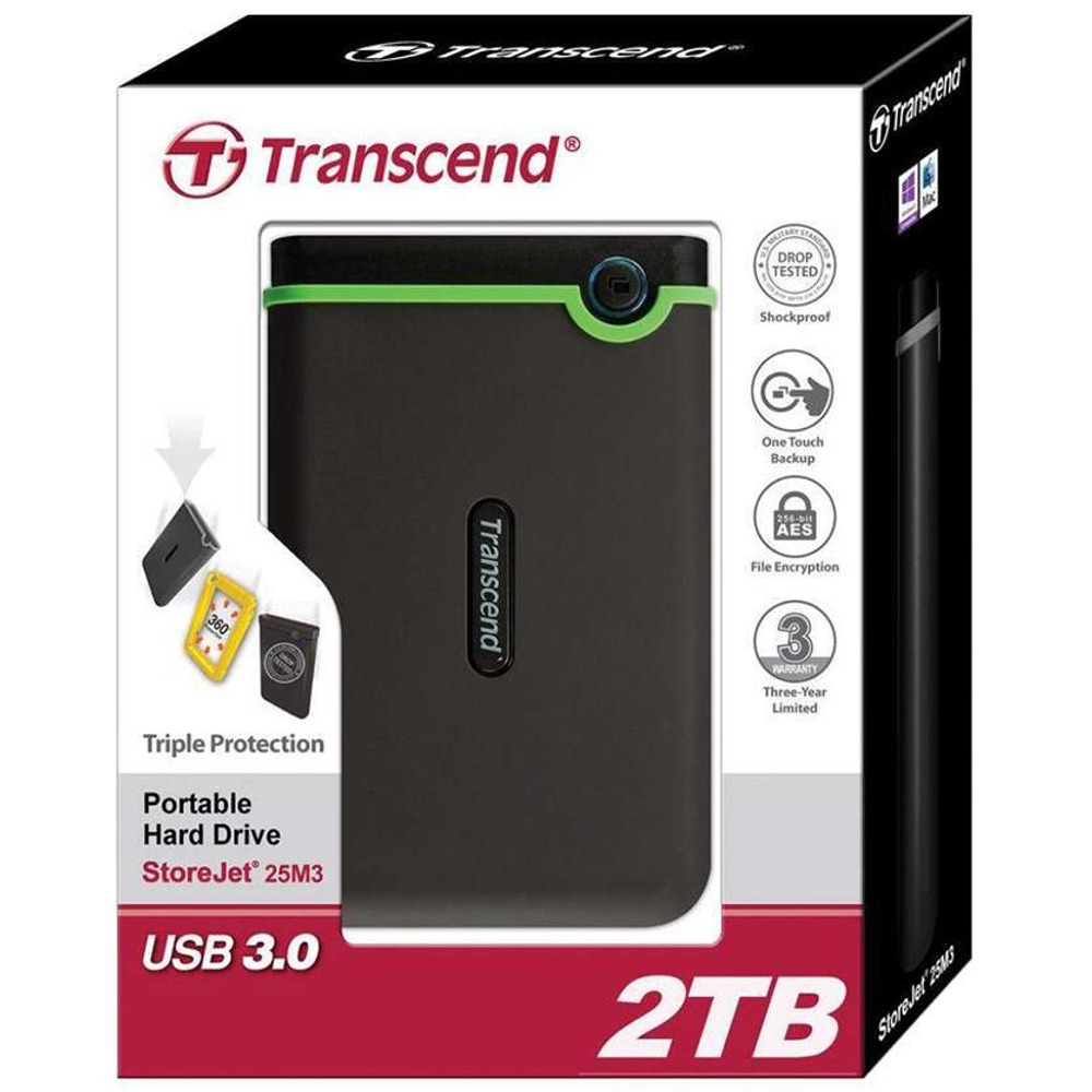 Внешний жесткий диск Transcend StoreJet 25M3S 2ТБ (TS2TSJ25M3S)
