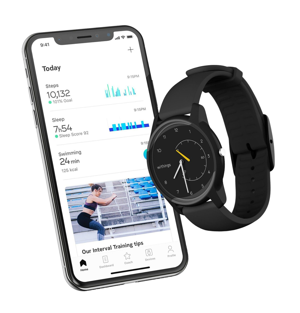 Смарт-часы Withings Move - White / Coral с GPS белый