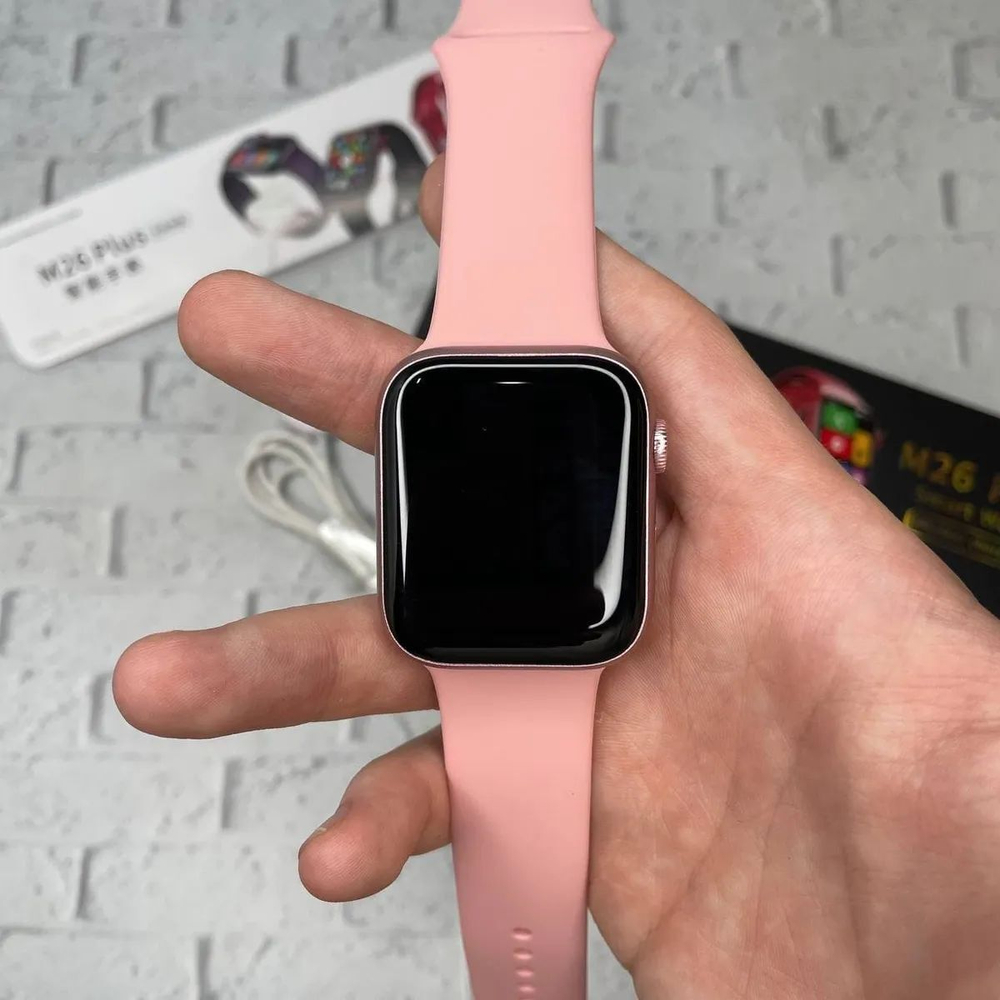 Умные часы Smart Watch M26 Plus розовые