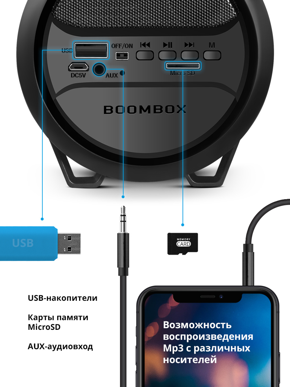 Портативная колонка Defender G24 Black