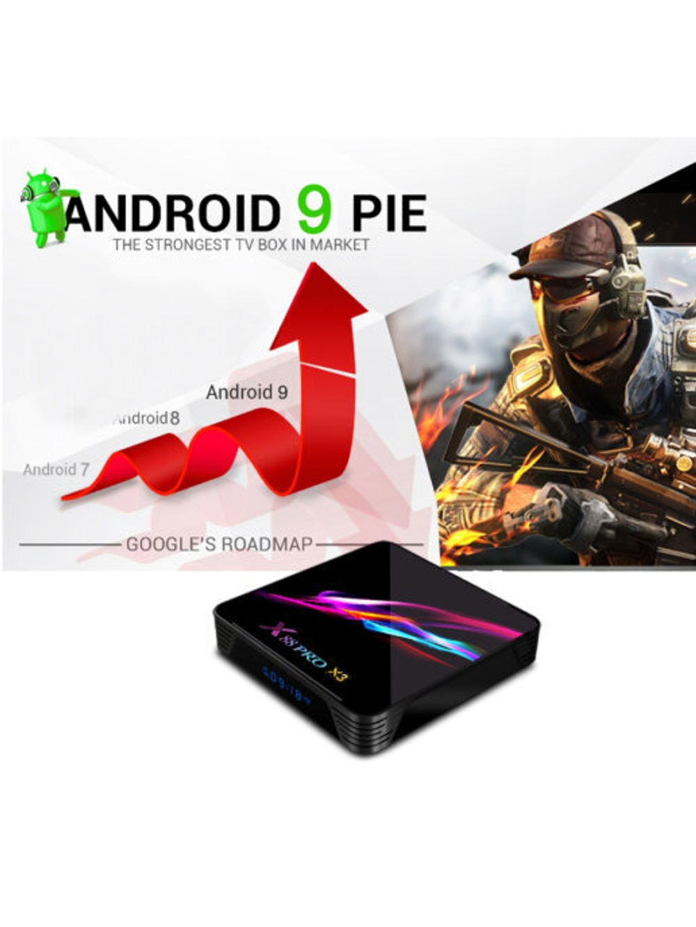 Андроид ТВ приставка для телевизора DGMedia X88 Pro s905X3 4/64 GB