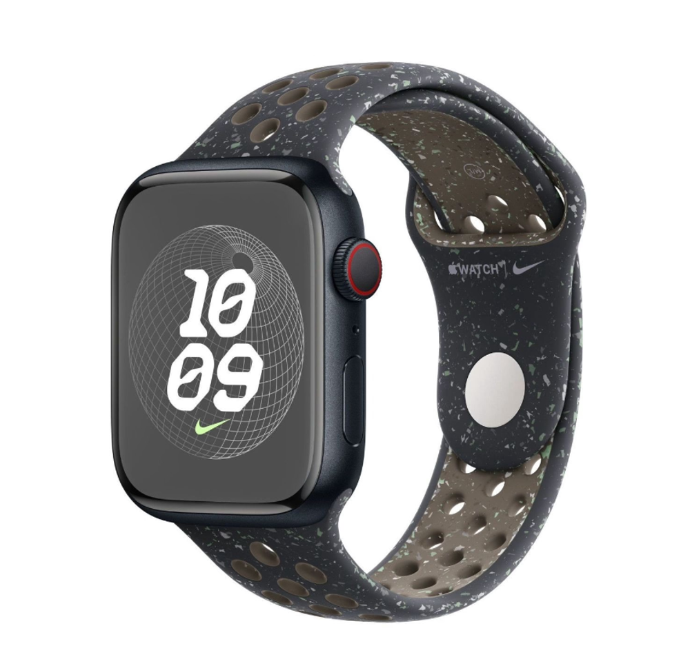 Смарт-часы Apple Watch S9 45mm Midnight Aluminium Sky Nike Sport M/L (MR9L3)