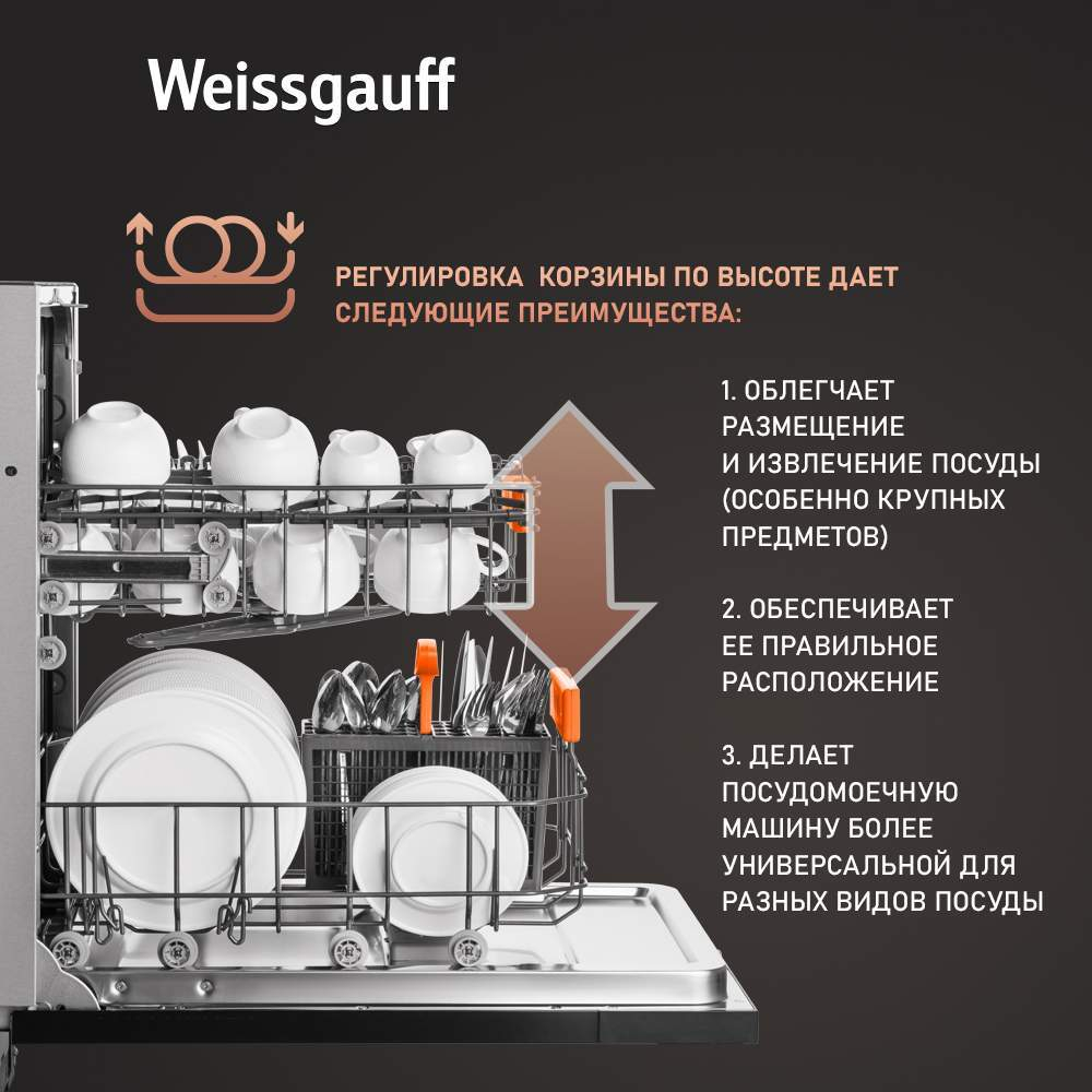 Встраиваемая посудомоечная машина Weissgauff BDW 4525 Infolight
