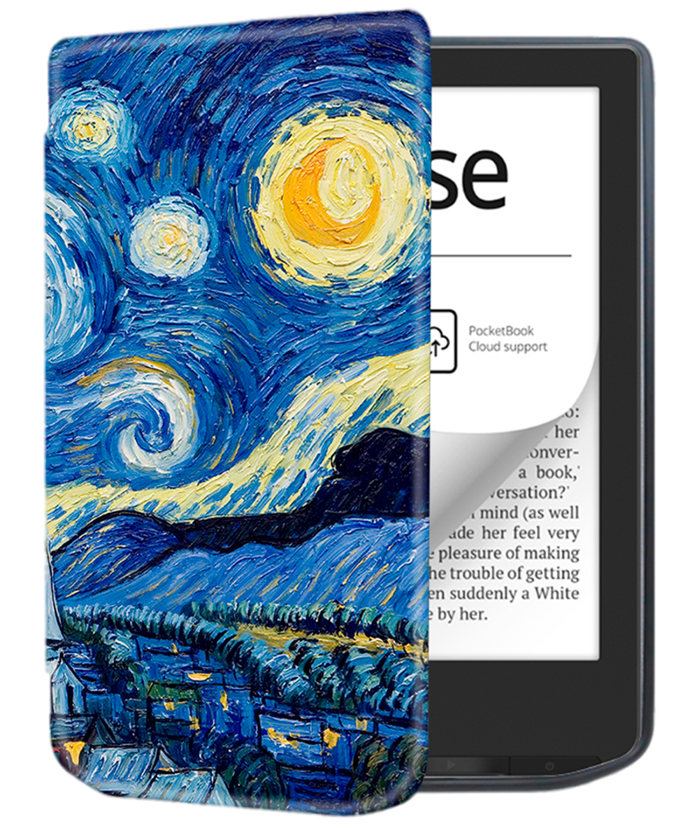 Электронная книга PocketBook 634 Verse Pro Azure с чехлом ReaderONE Van Gogh