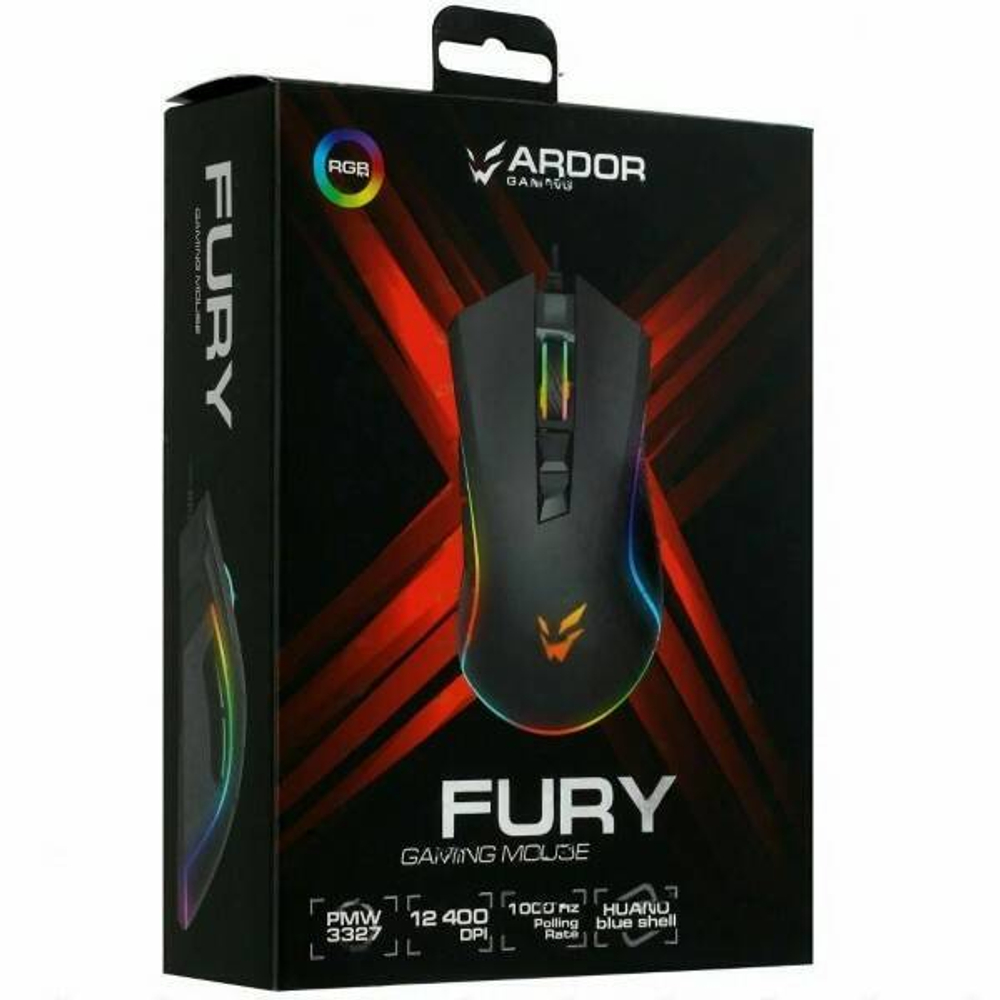 Проводная игровая мышь Ardor Gaming Fury черный (ARD-FURY3327-BK)
