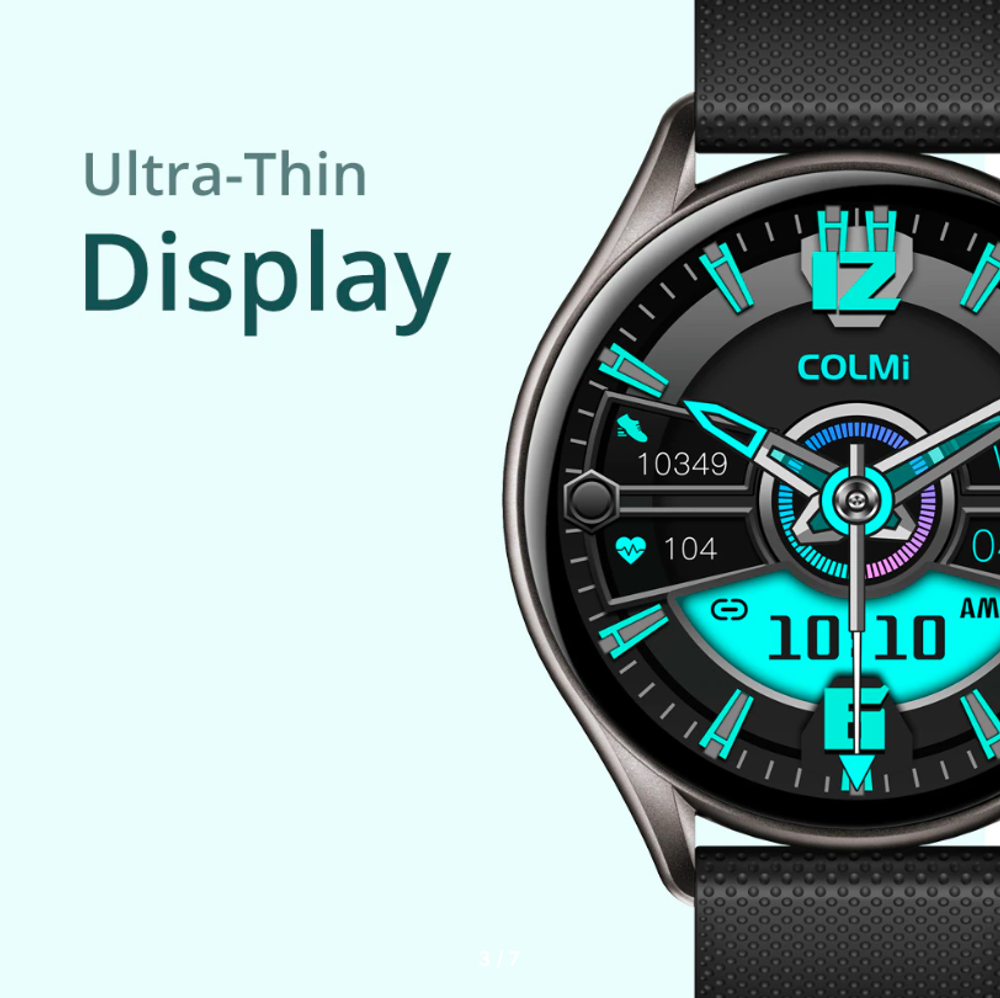 Умные часы Colmi i20 Silicone Strap Black-Black