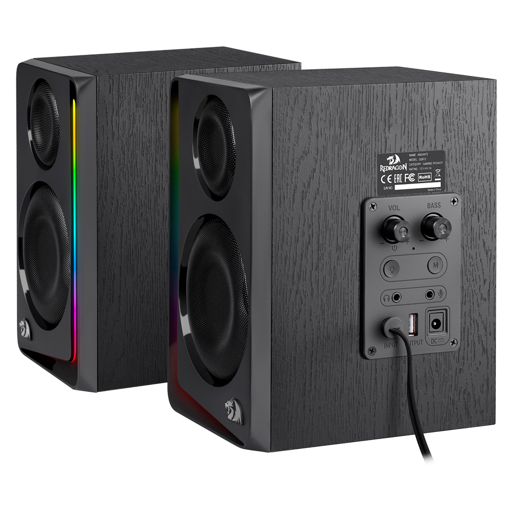 Система акустическая Redragon Andante 2.0, RGB, 10Вт, AUX