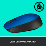 Беспроводная мышь Logitech M171 Blue/Black (910-004640)