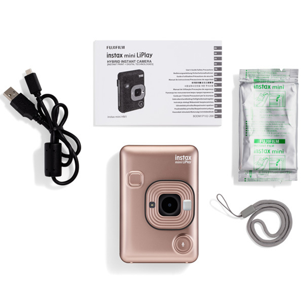 Фотоаппарат моментальной печати Fujifilm Instax Mini Liplay Blush Gold Bundle