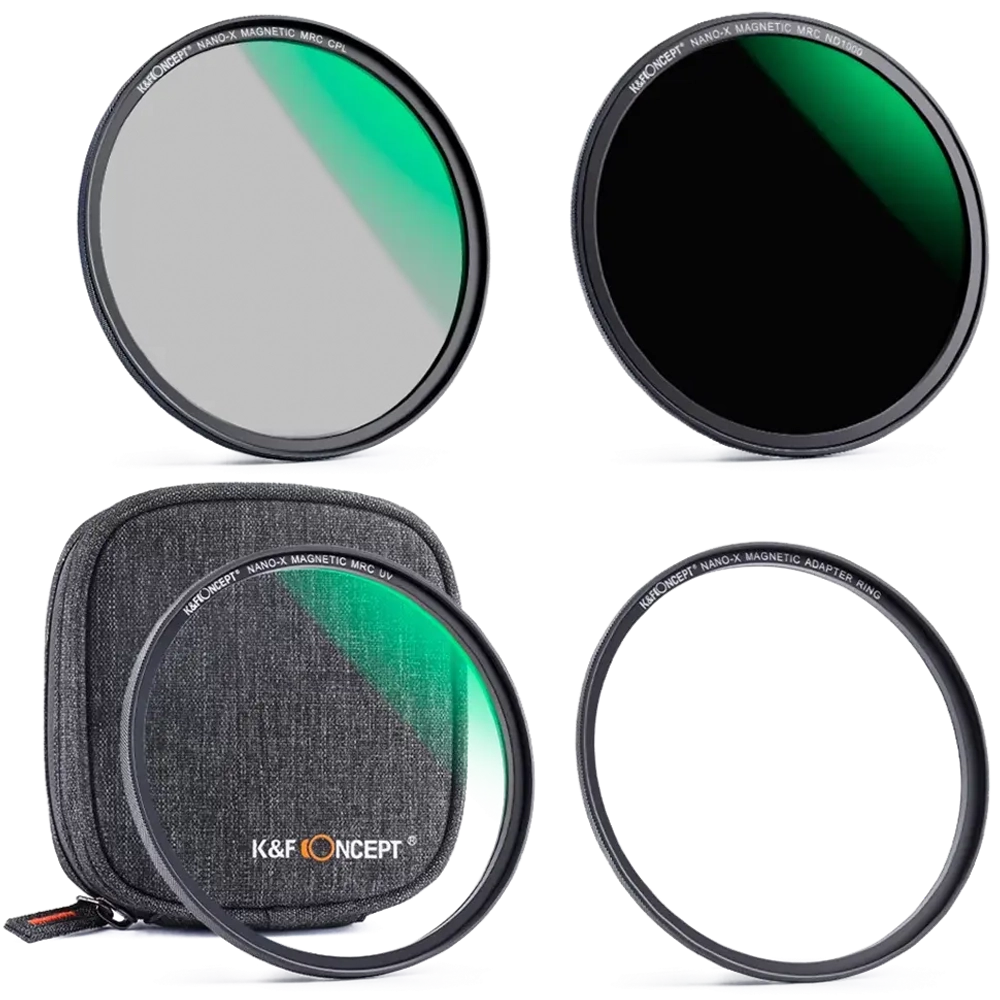 Комплект светофильтров K&F Concept 3 in 1 magnetic (MCUV+CPL+ND1000) 67мм SKU.1654