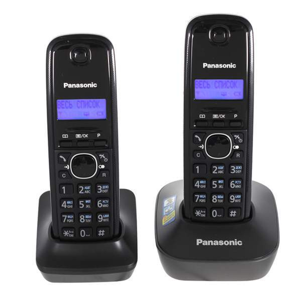 DECT телефон Panasonic KX-TG1612RUH черный, серый