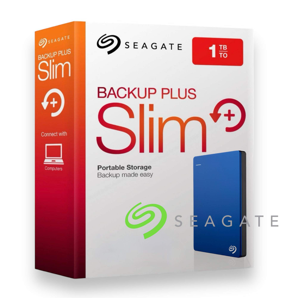 Внешний жесткий диск Seagate Backup Plus Slim 1Tb Blue