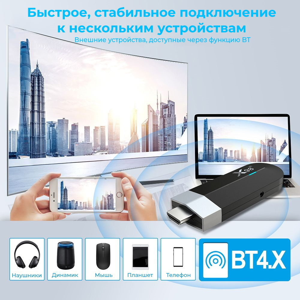 Смарт-приставка TM8 X98 S500 4/32 черный