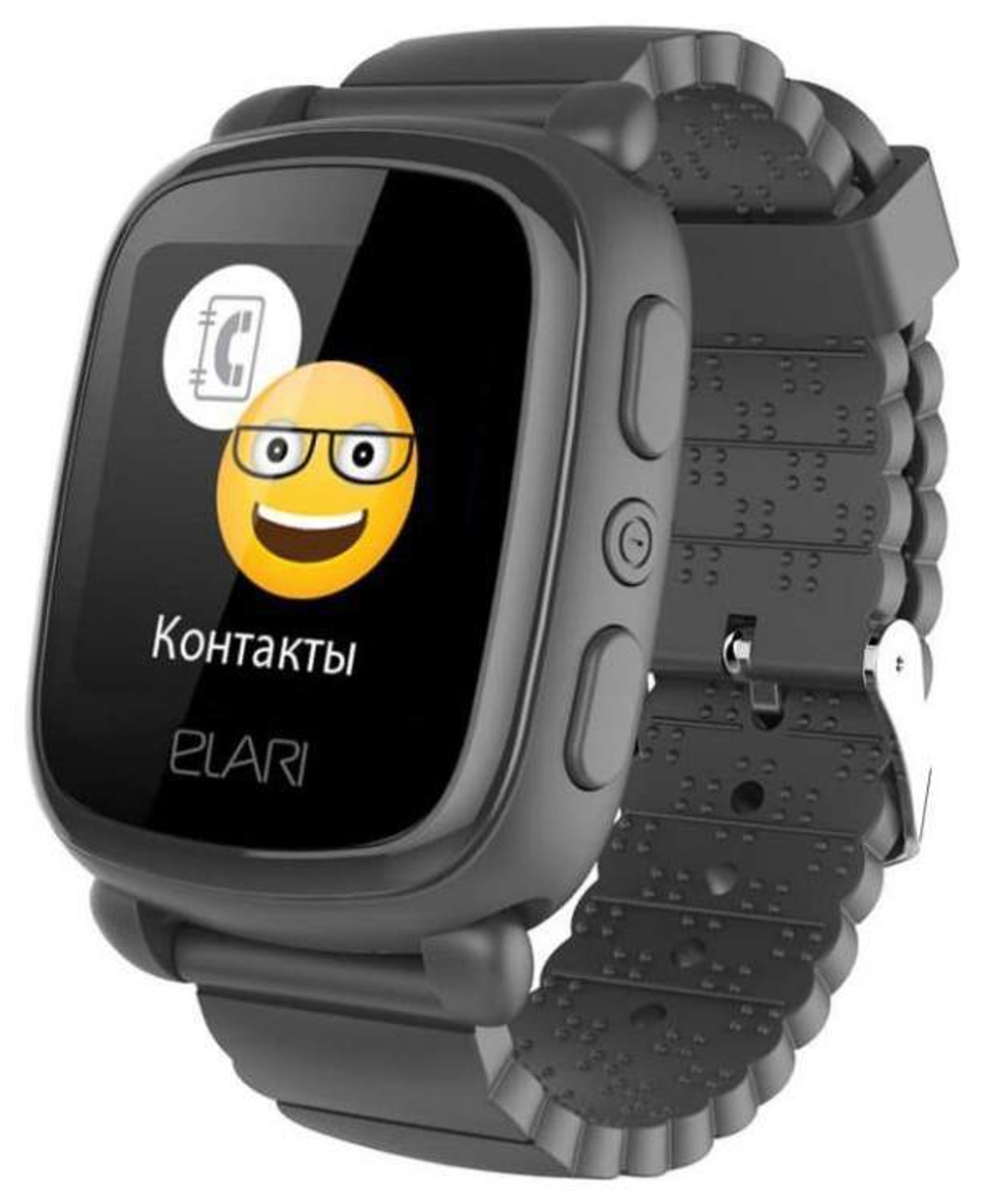 Детские смарт-часы ELARI Kidphone 2 Black/Black