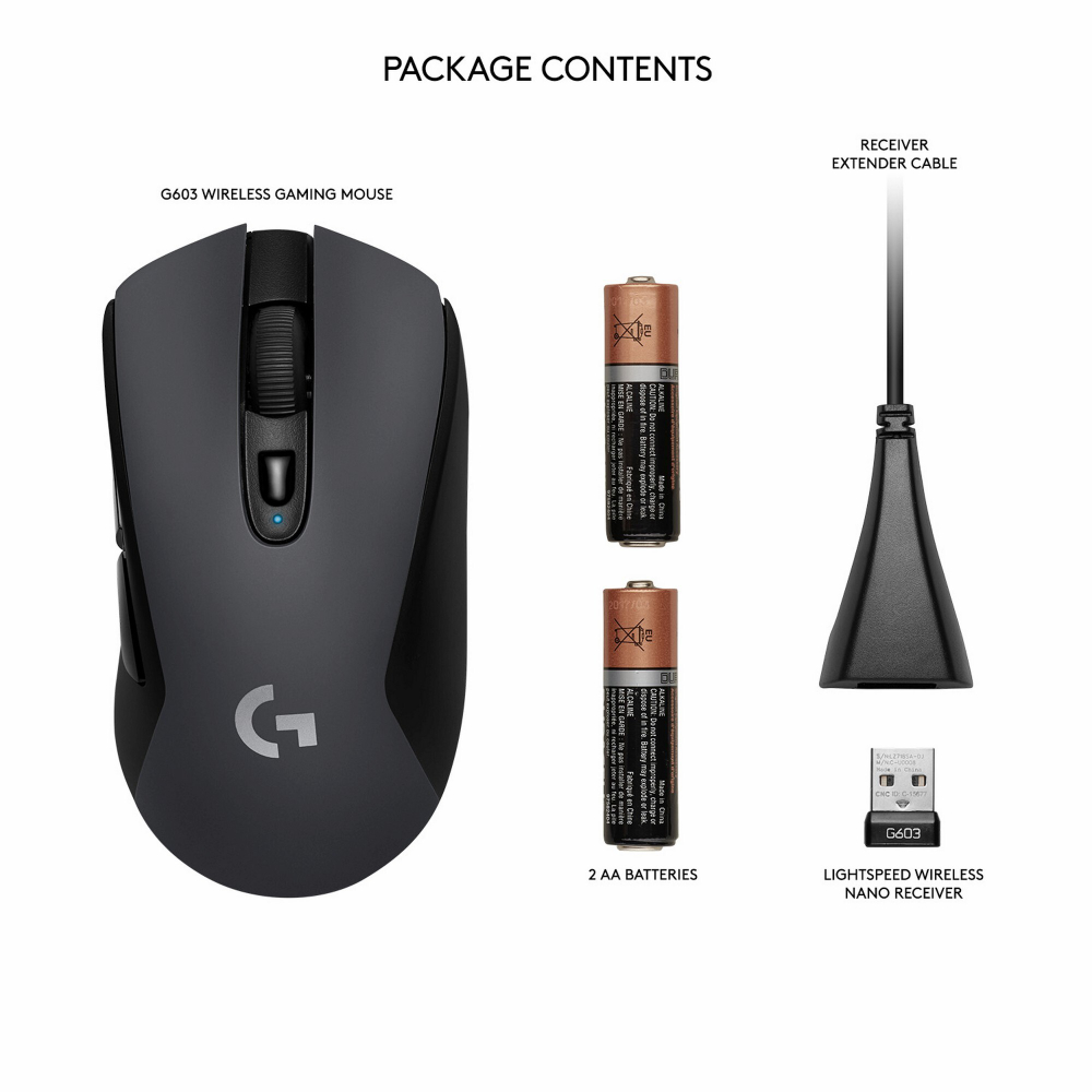 Беспроводная игровая мышь Logitech G603 Gray/Black (910-005101)