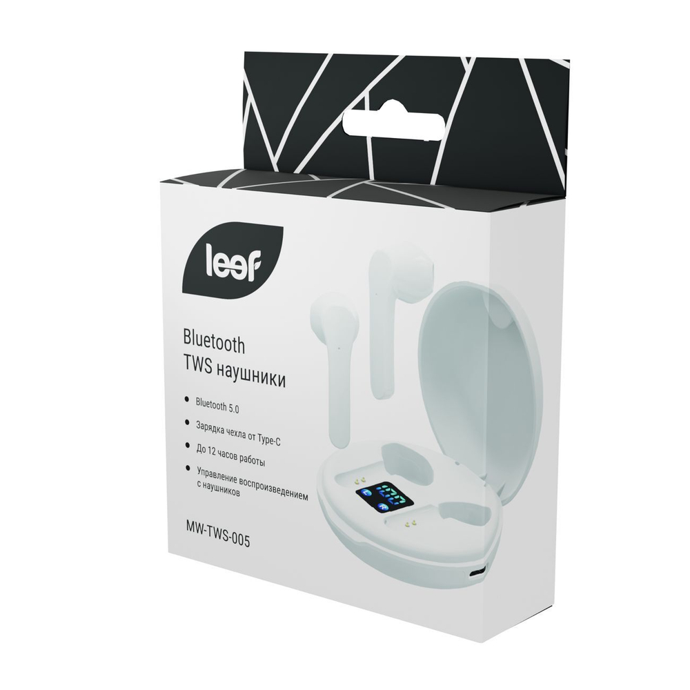 Беспроводные наушники Leef MW-TWS-005 White