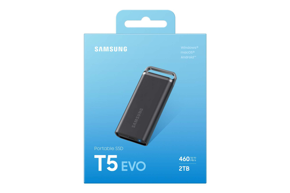 Внешний диск SSD Samsung SSD T5 Evo 2TB USB 3.2 Gen 1 Black MU-PH2T0S/WW