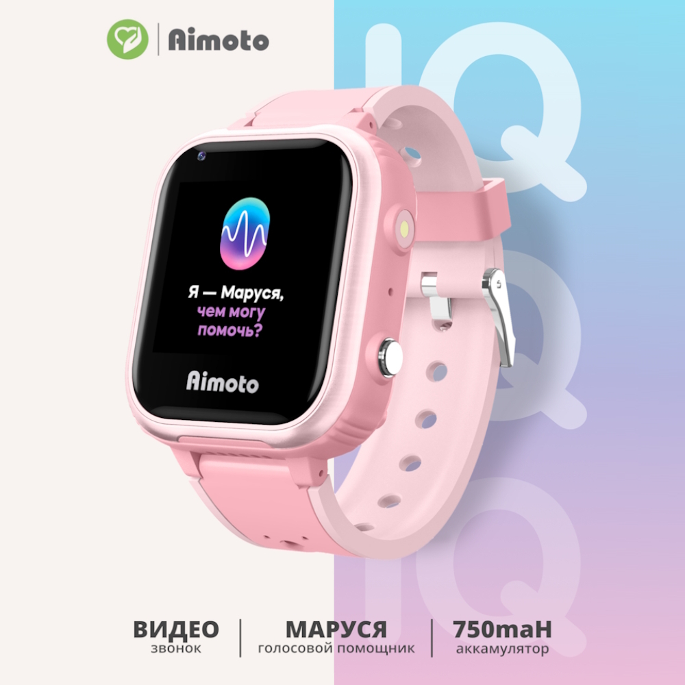 Смарт-часы Aimoto IQ 4G розовый + сим-карта на год