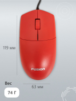 Проводная мышь Fusion GM-116R красный (GM-116R)