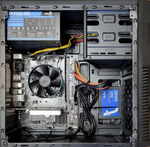 Системный блок SH i5-10400F/H510/DDR4 8Gb/SSD 500Gb/GT 1030 2Gb/ AС CS-105 Blue-Black
