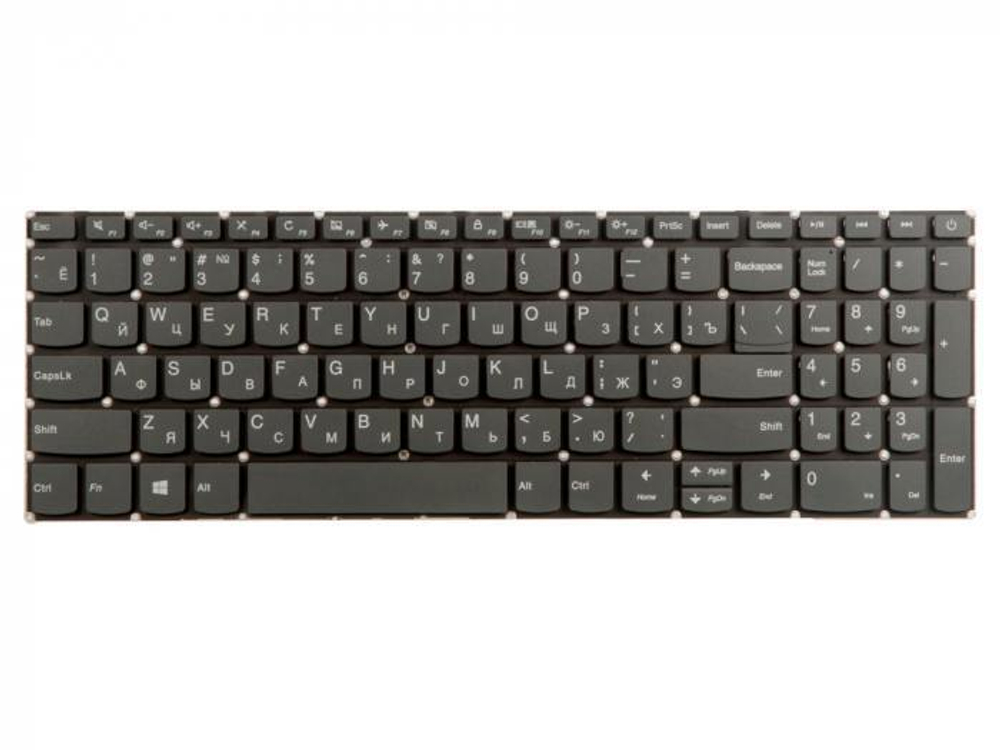 Клавиатура для Lenovo IdeaPad Grey (ZeepDeep Haptic) no frame, гор. Enter