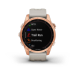 Garmin Fenix 7s Solar цвета розовое золото с песочным силиконовым ремешком
