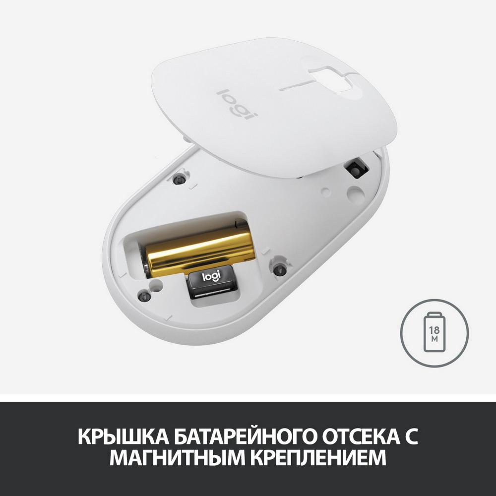 Беспроводная мышь Logitech Pebble M350 White (910-005716)
