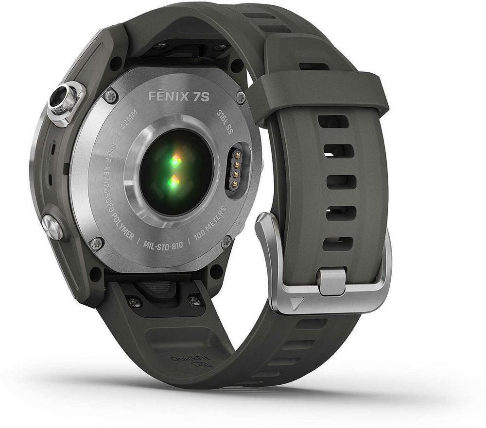 Смарт-часы Garmin Fenix 7S Stainless Steel w/Graphite Band Smart Watch (010-02539-01)
