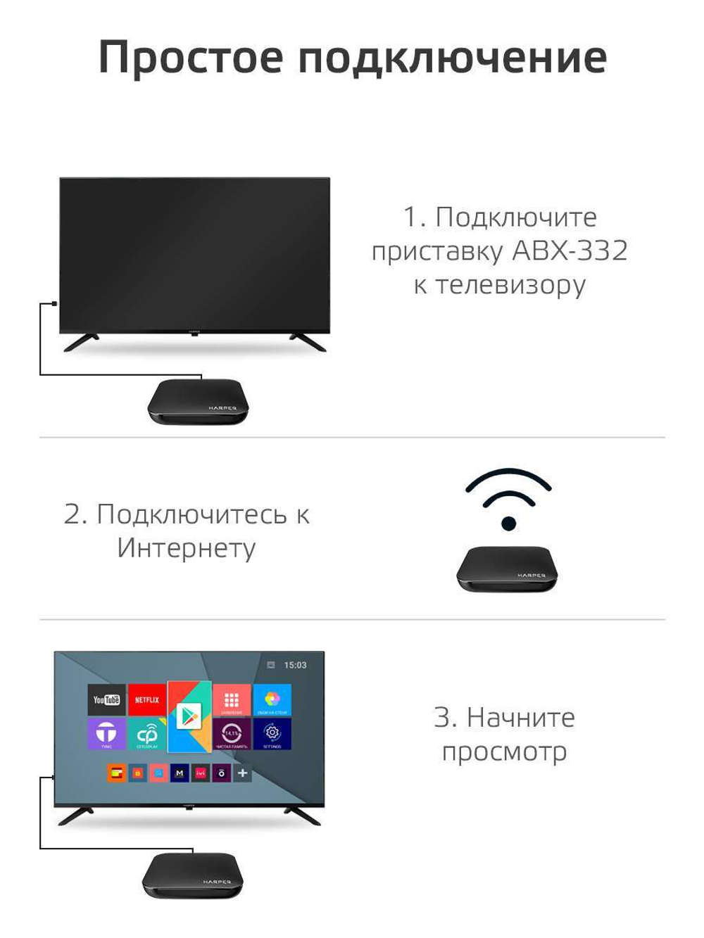 Медиаплеер Harper ABX-332 Black