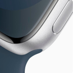 Смарт-часы Apple Watch S9 GPS 45mm Silver Aluminium Case with Storm Blue Sport Band M/L