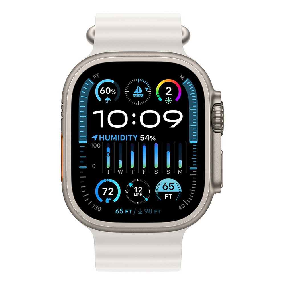 Смарт-часы Apple Watch Ultra 2 49 мм, Ocean band, размер O/S, белые, 1993696