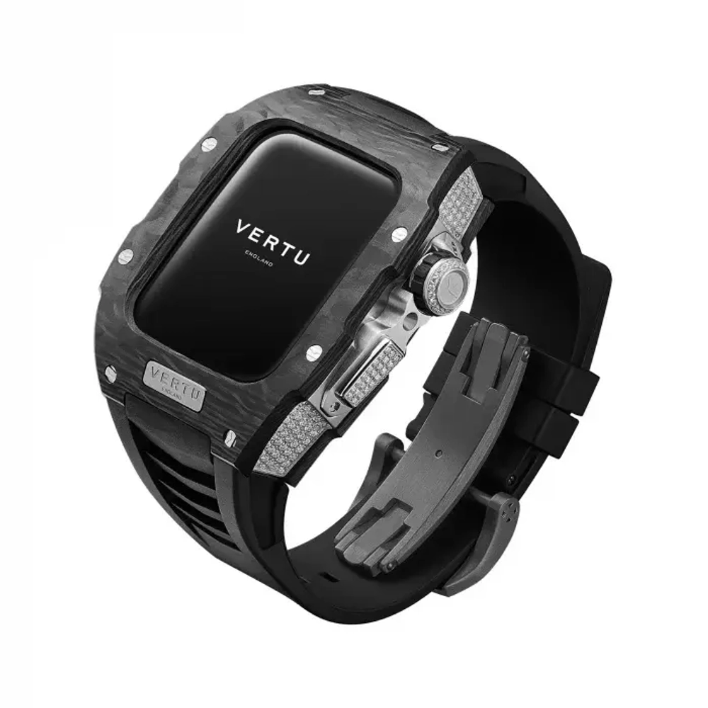 Умные часы Vertu MetaWatch H1 Black Diamond, 1,85&quot;, Bluetooth, черный/серебристый