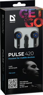 Наушники Defender Pulse 420 Blue/Black