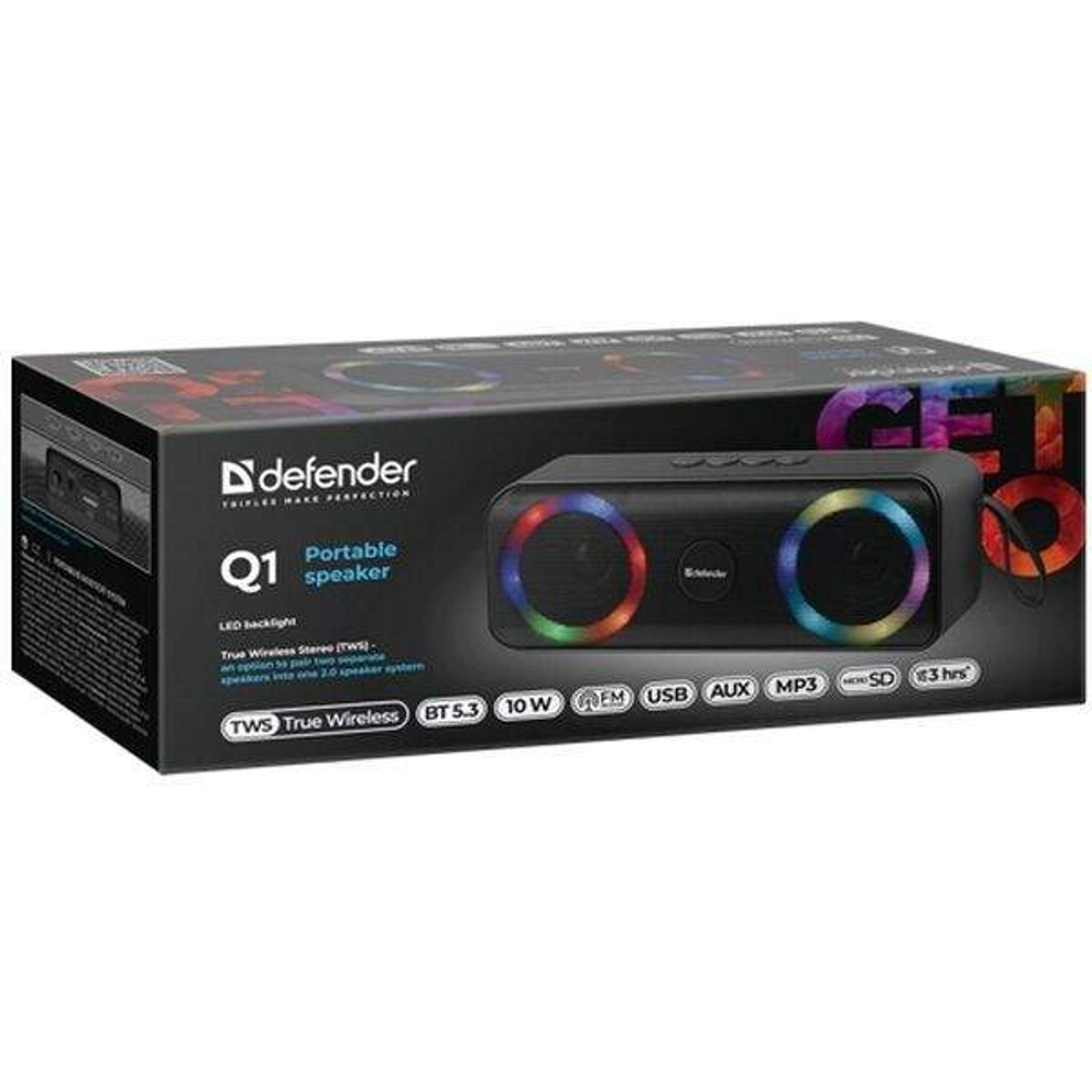 Портативная колонка Defender Black (65301)