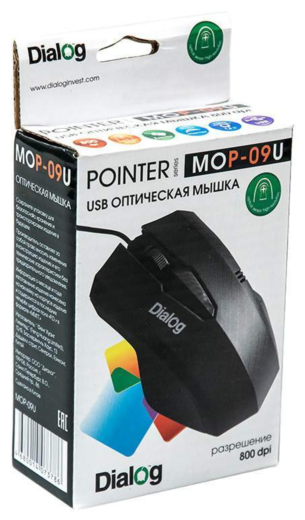 Мышь Dialog Pointer MOP-09U Black