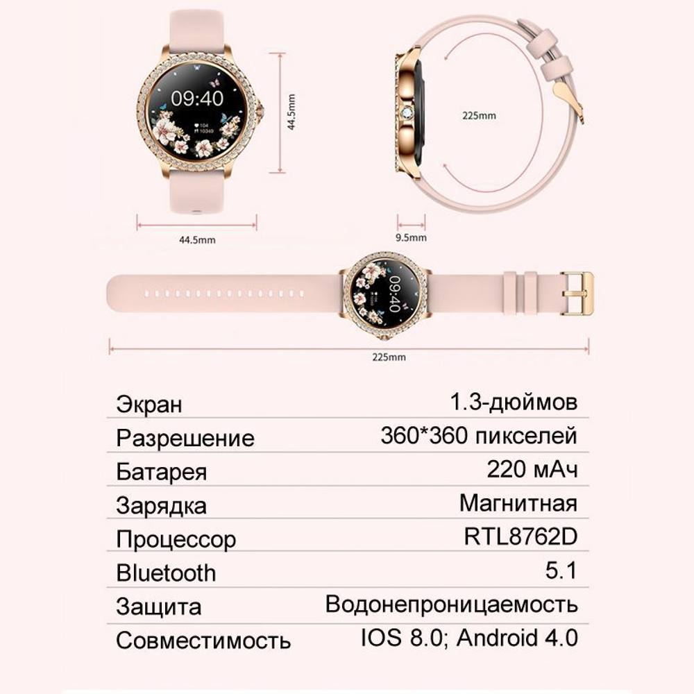 Смарт-часы CheckME Smart CMSI58GP розовый